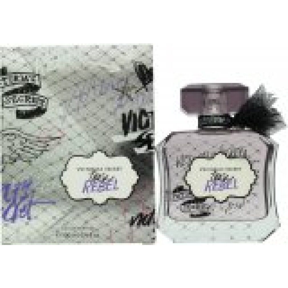 Victoria's Secret Tease Rebel Eau de Parfum con confezione. Flacone quadrato in vetro e scatola. Scritta Tease Rebel.