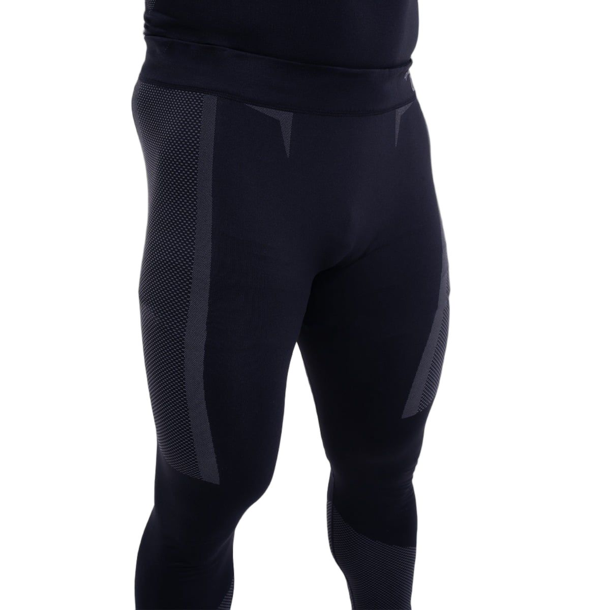 GymBeam Leggings uomo slim senza cuciture, neri e grigi