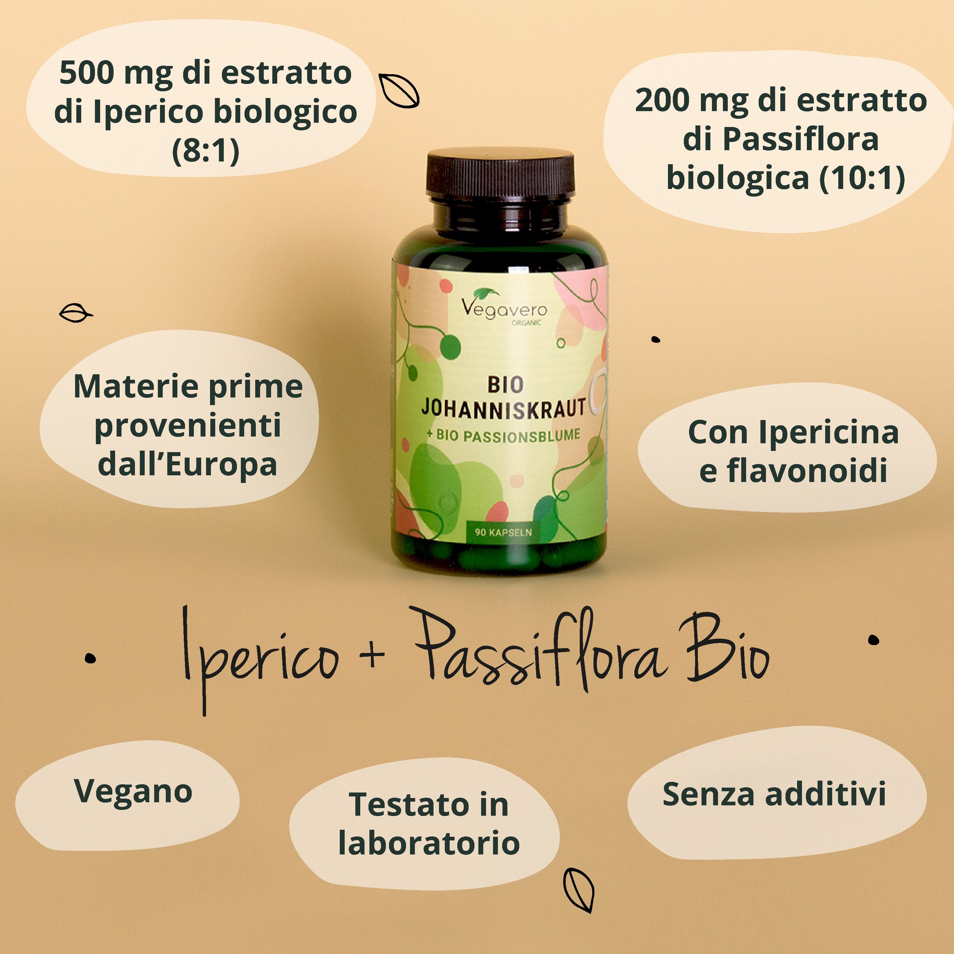 VEGAVERO Iperico + Passiflora BIO