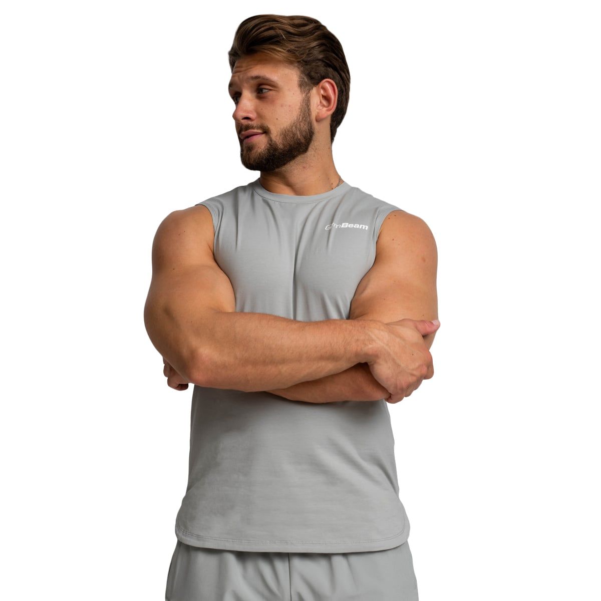 GymBeam Canotta uomo TRN regular grigia in cotone ed elastane