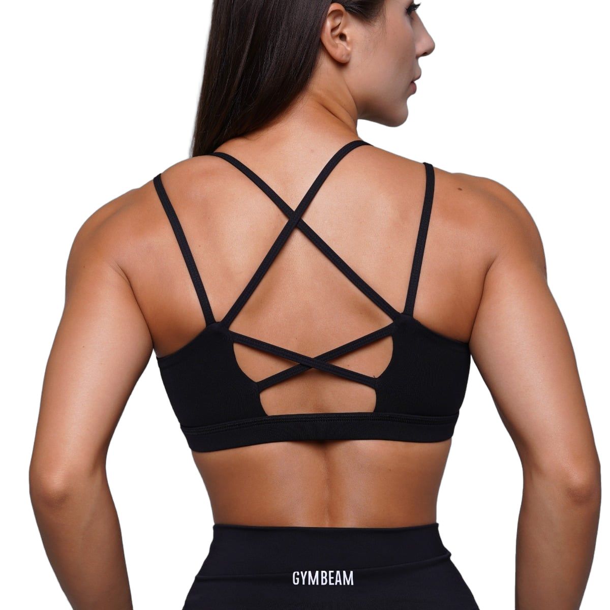 GymBeam Reggiseno sportivo donna FIT senza chiusura Black