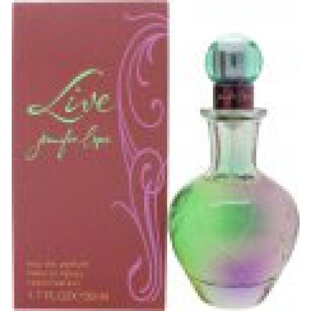Flacone di profumo accanto a confezione rossa. Flacone sfumato. Confezione con scritta 'Live' e motivo floreale.
