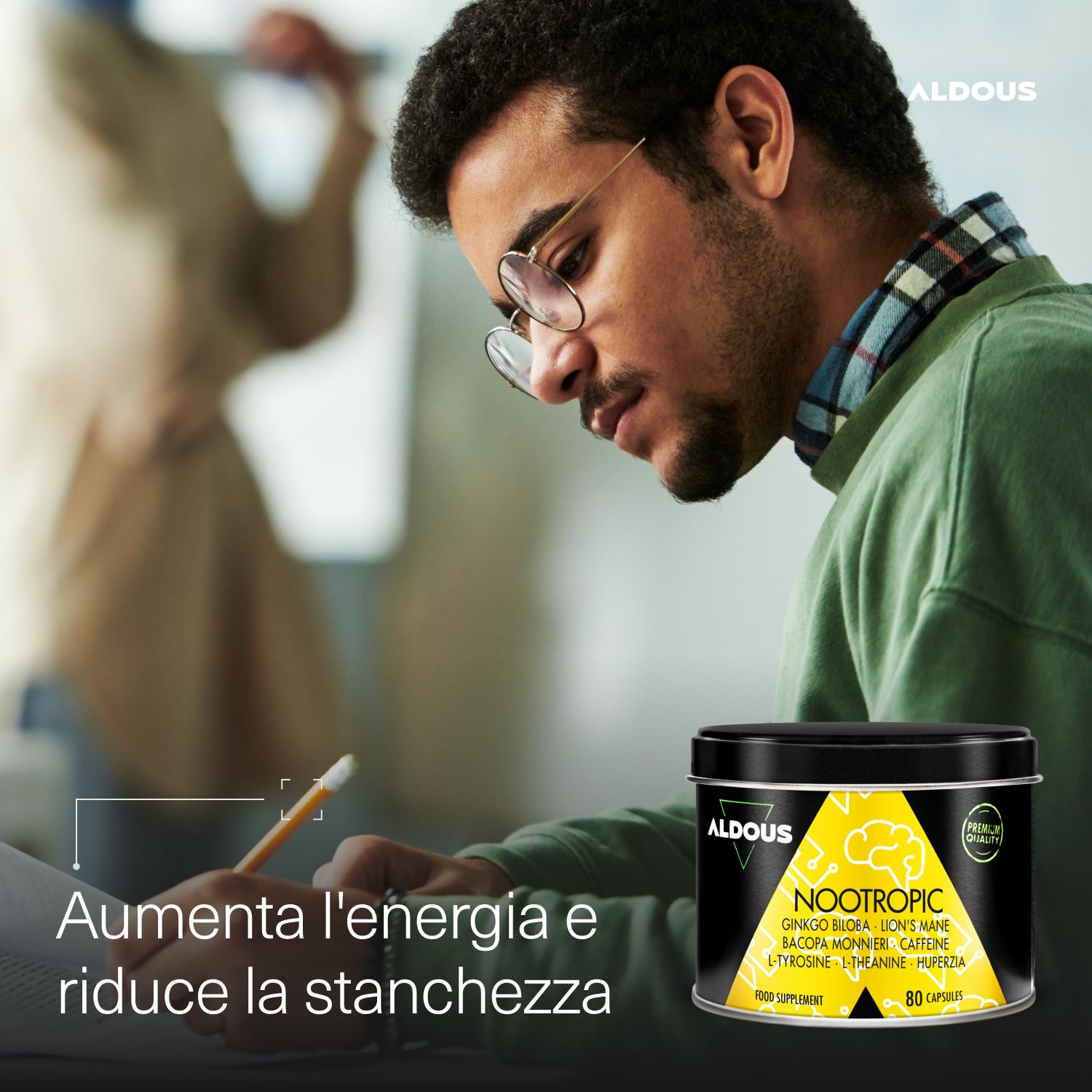 Aldous - Nootropico - Concentrazione, Memoria, Energia