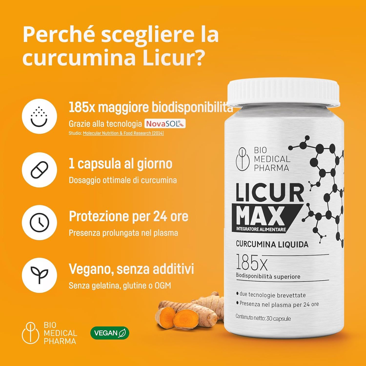 Bio Medical Pharma Capsule di Curcuma Licur Max