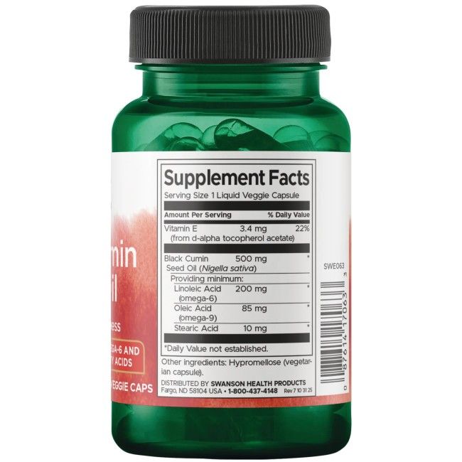 SWANSON Olio di semi di cumino nero 500 mg liquide