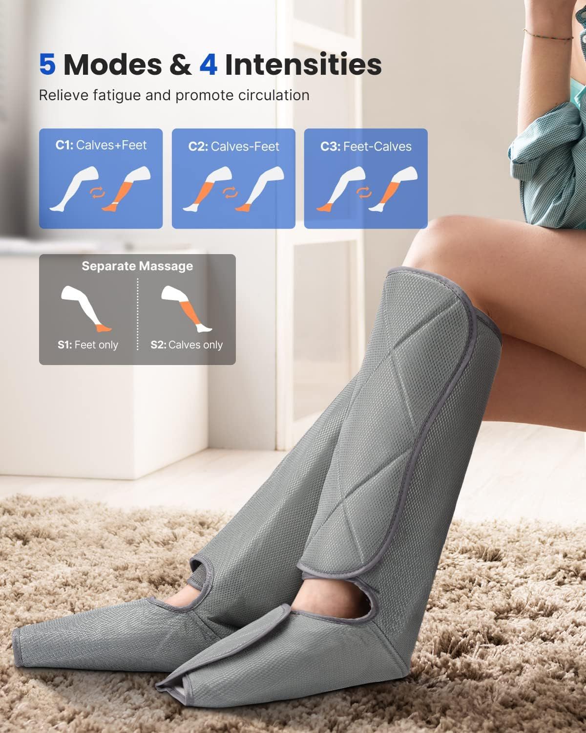 RENPHO Massaggiatore ad aria per gambe per il relax