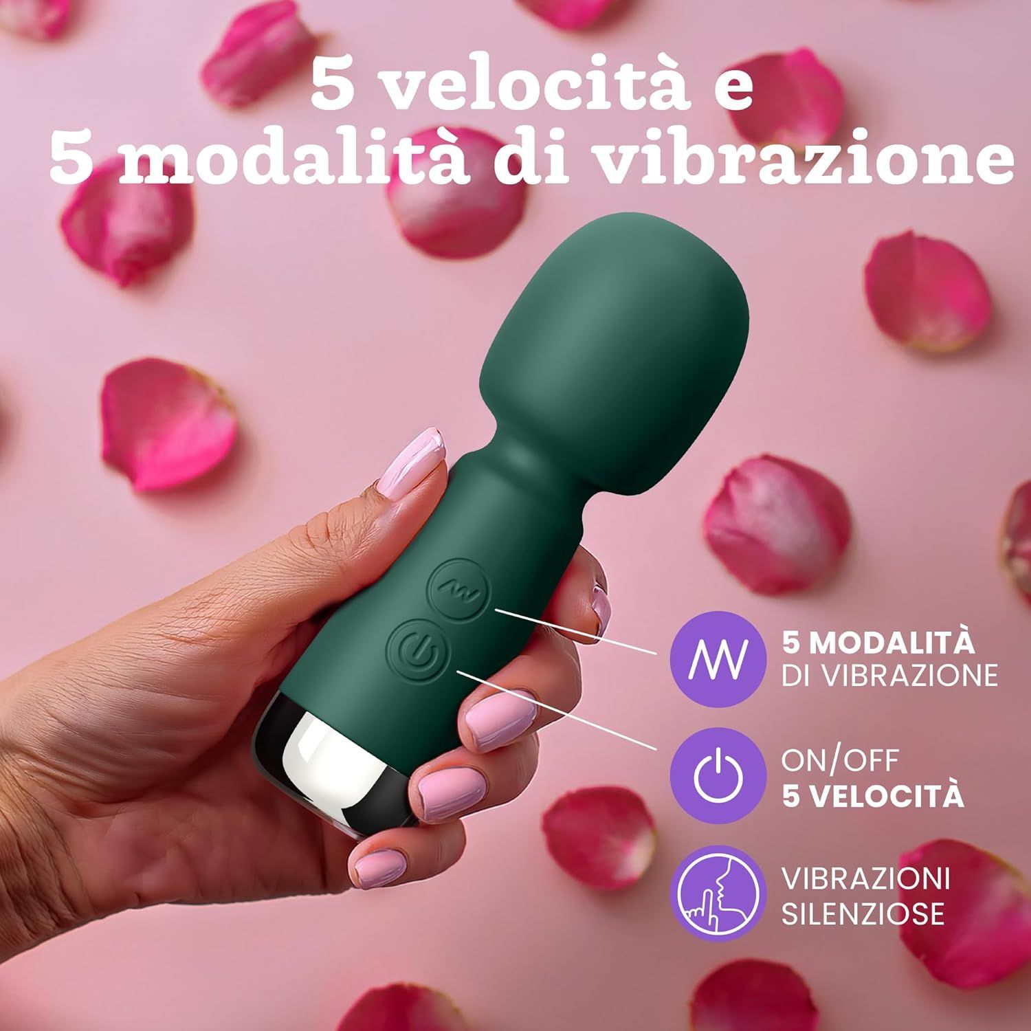 Oliver James Bullet Mini Vibratore, colore verde