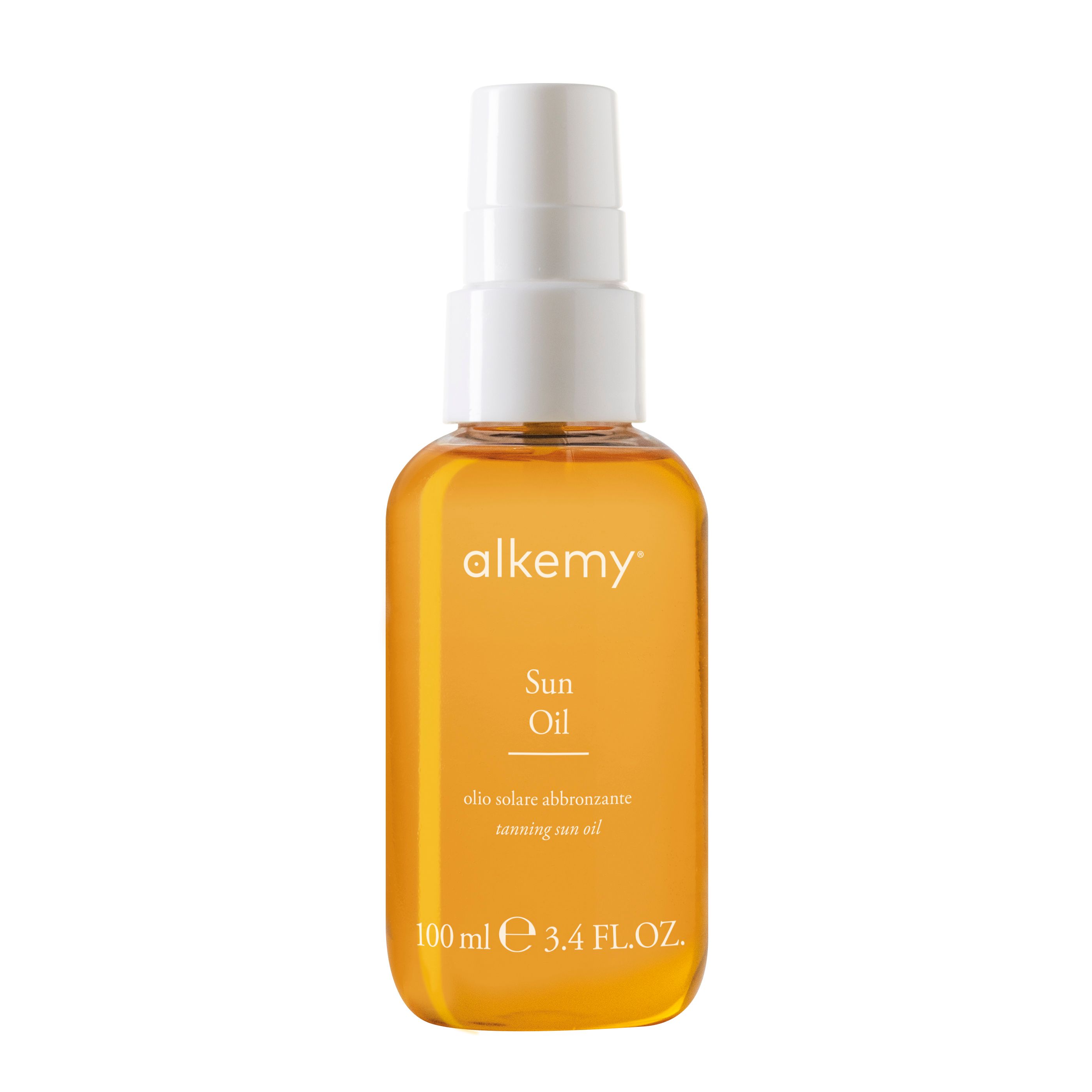 Alkemy Olio Solare Abbronzante con Protezione UVA UVB, Viso Corpo e Capelli