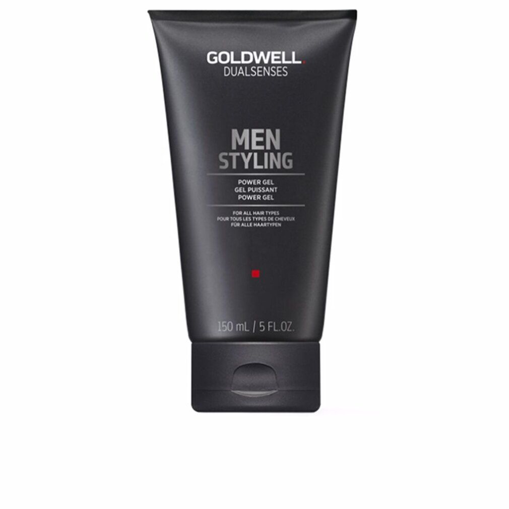 Tubo nero Goldwell Dualsenses Power Gel per uomo. Testo: Men Styling, Power Gel. 150 ml/5 fl.oz.