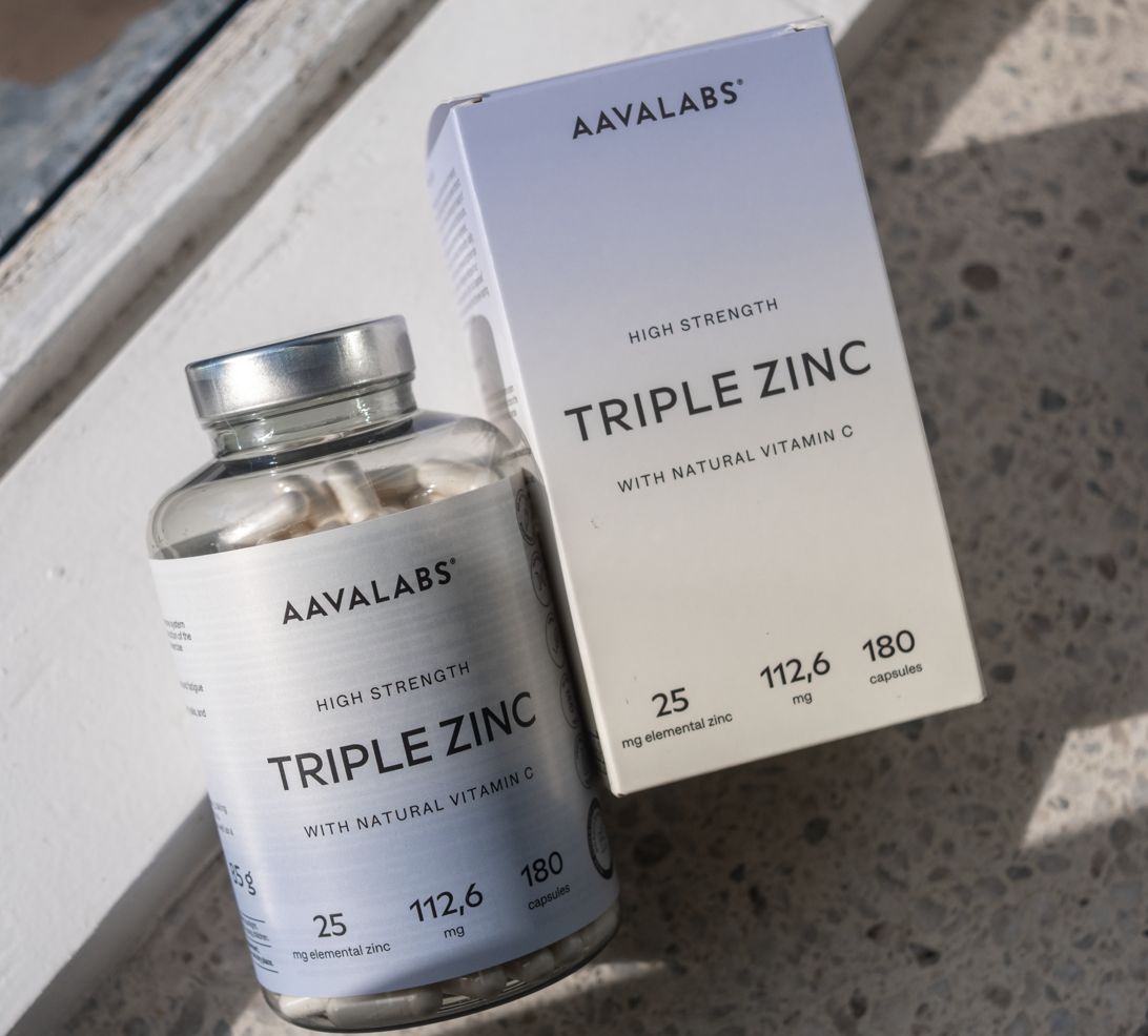 Capsule Aavalabs Triple Zinc e confezione, 180 capsule.