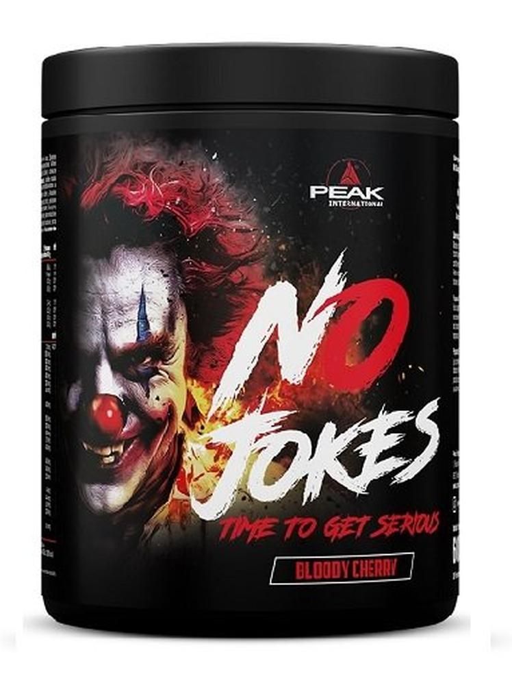 Contenitore nero con "NO JOKES" e un volto di clown. "Bloody Cherry" è stampato.