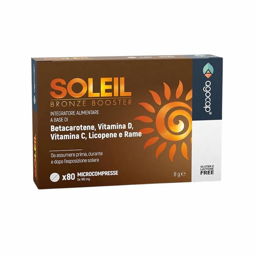 Agocap – Soleil integratore per abbronzatura intensa con betacarotene, licopene e vitamine
