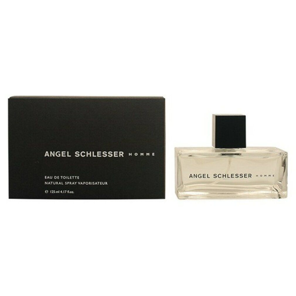 Flacone e scatola. Scritta: ANGEL SCHLESSER Homme. Eau de Toilette. 125ml.
