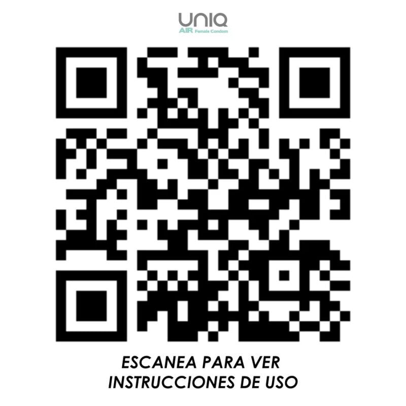 Codice QR su sfondo bianco. Testo sottostante: 'ESCANEA PARA VER INSTRUCCIONES DE USO'.