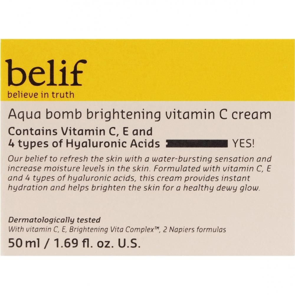 belif Aqua Bomb Brightening Vitamin C – Crema viso con vitamina C e acido ialuronico