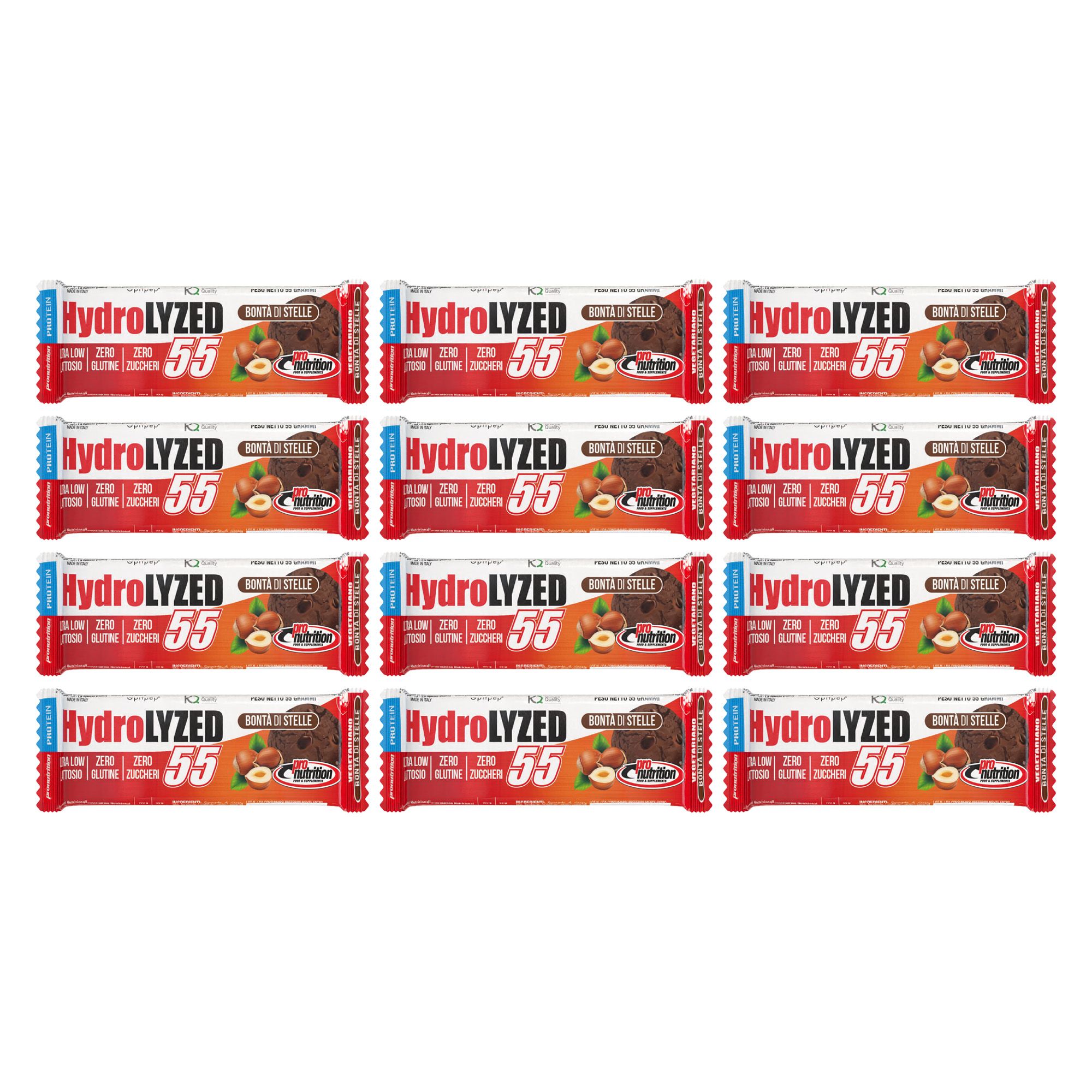 Pronutrition Barretta proteica Hydrolized - Zero zuccheri - Senza glutine/lattosio - Optipep 90