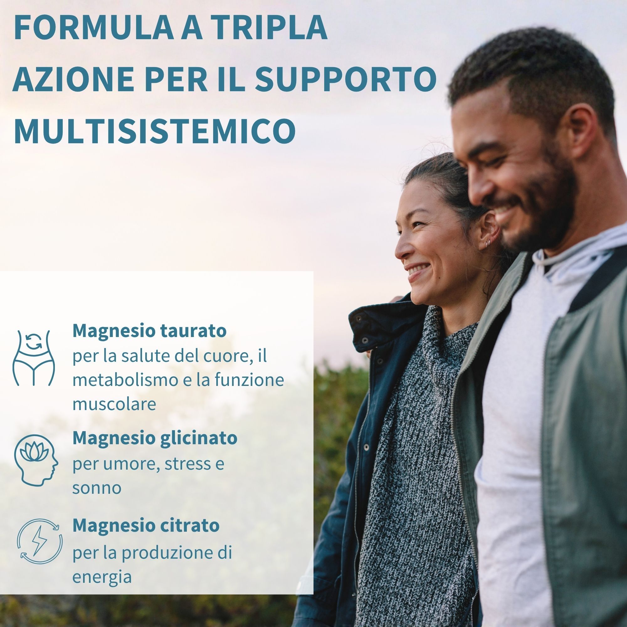 Igennus Magnesio Completo Triplo, Glicinato, Citrato e Taurato, Chelato, Vegano, Dose Ottimale