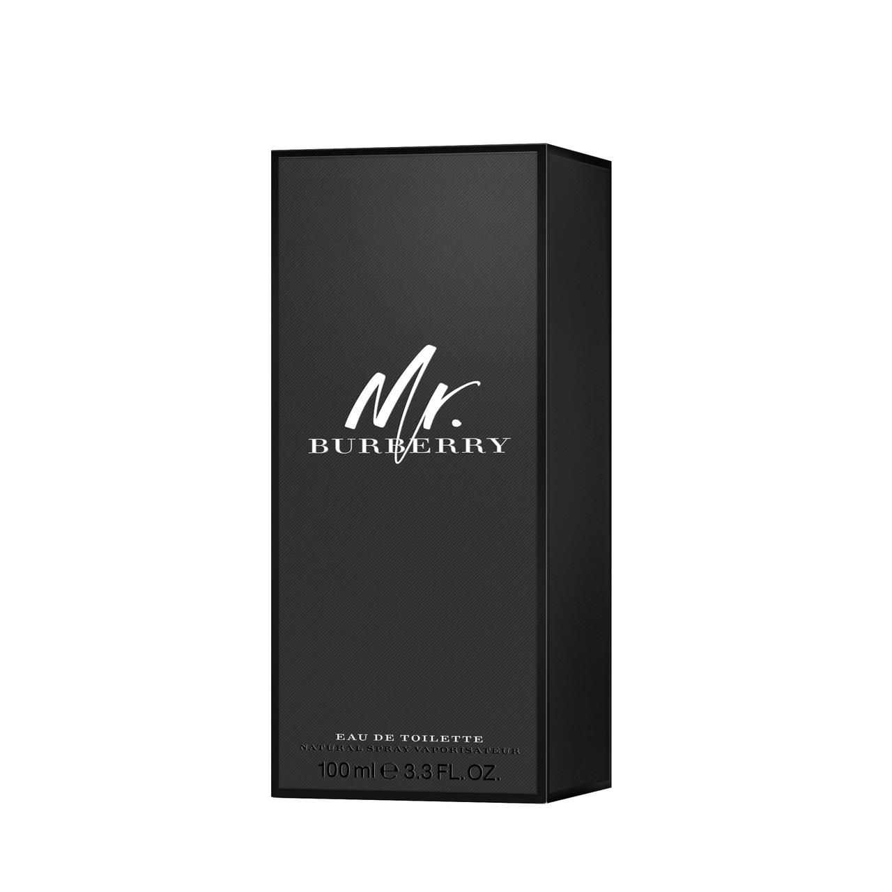 Scatola nera con scritta Mr. Burberry. Eau de Toilette. 100ml.