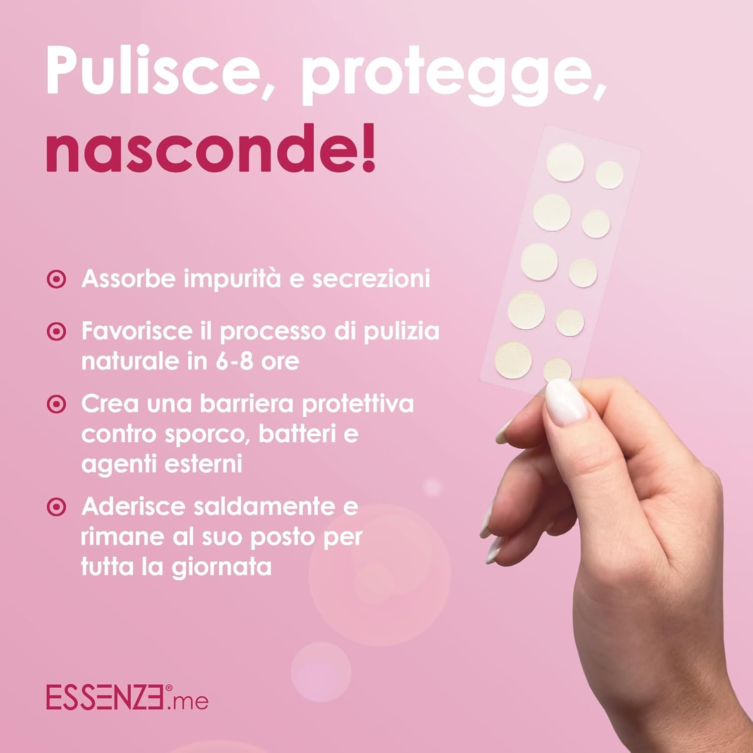 Essenze.me Don’t Pop Patch Brufoli Idrocolloidali Invisibili per Imperfezioni - 40 Cerotti