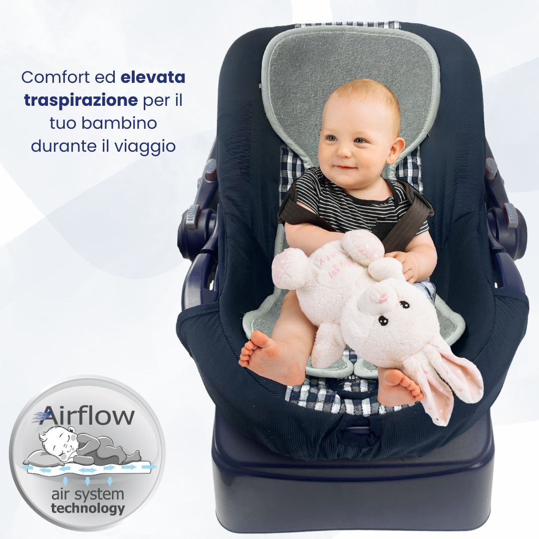 IDELIO Materassino 3D Ovetto, Seggiolino Auto gruppo 0+
