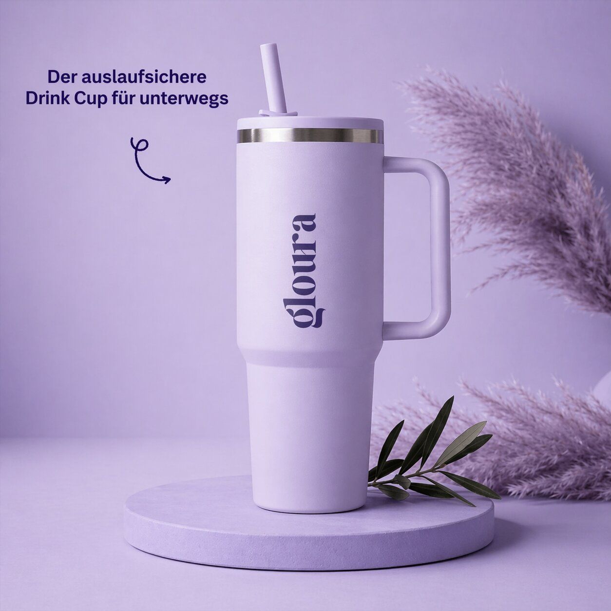 Gloura tazza termica, borraccia in acciaio inox, per bevande calde e fredde, sport e quotidiano