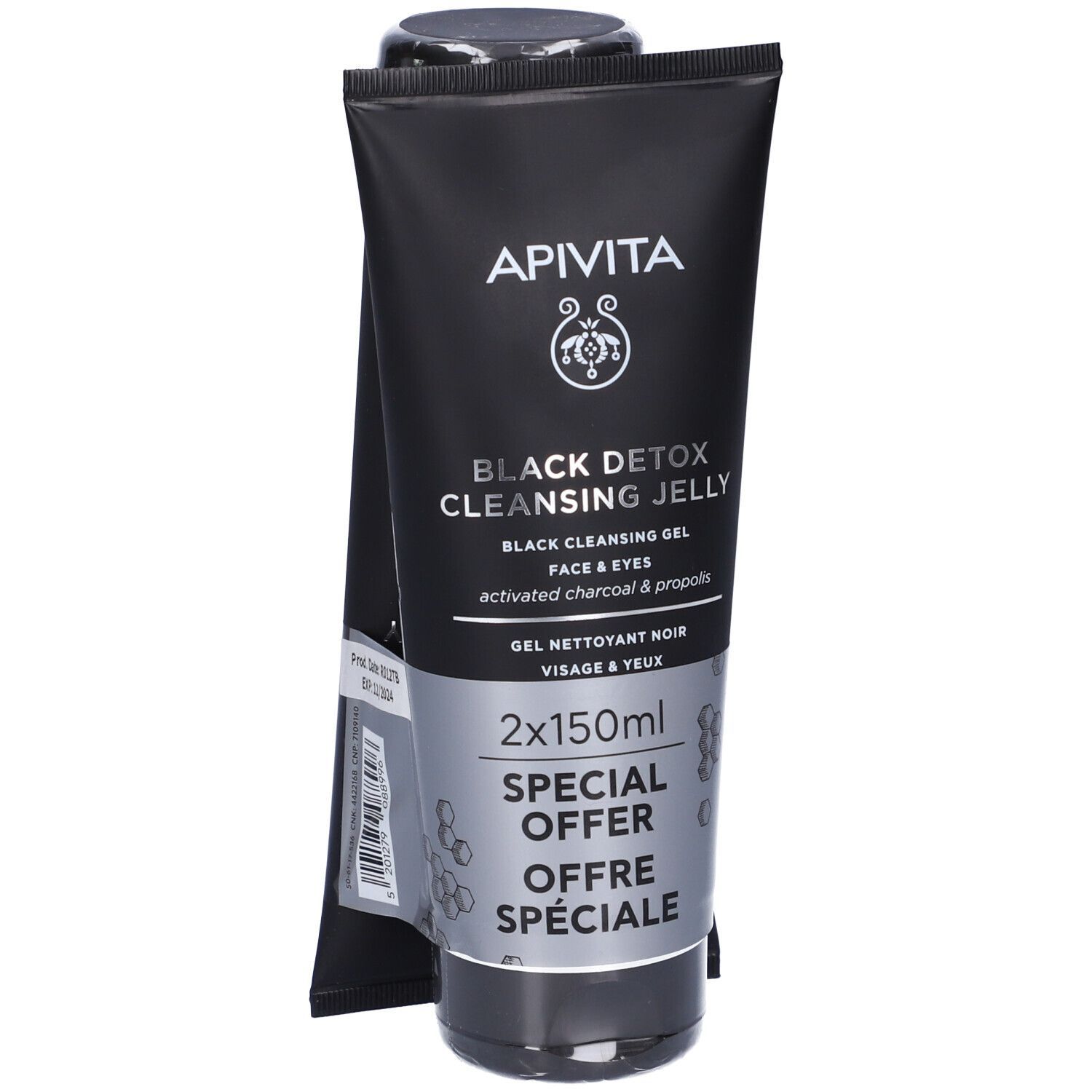 Apivita Black Detox Cleansing Gel Set da 2