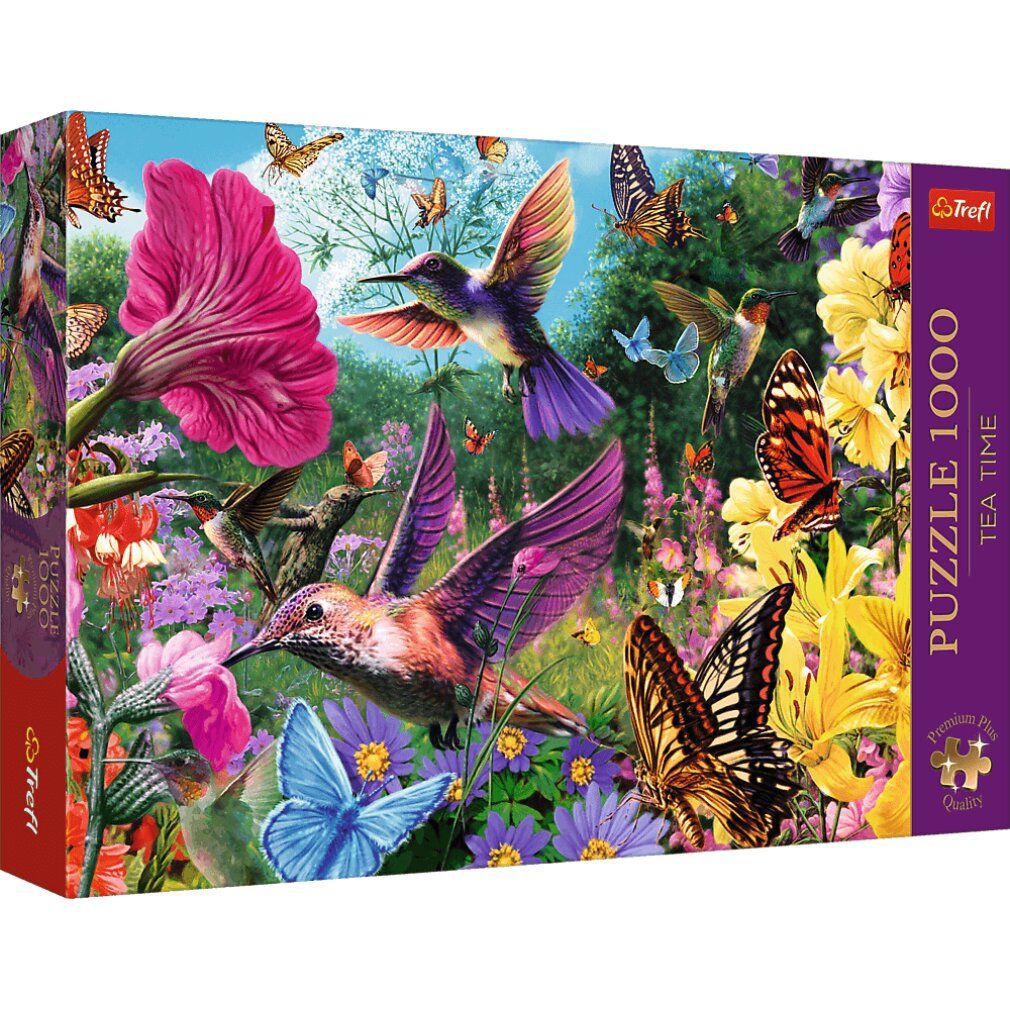 trefl Puzzle Premium Plus Tea Time: Hummingbird Garden 1000 pezzi