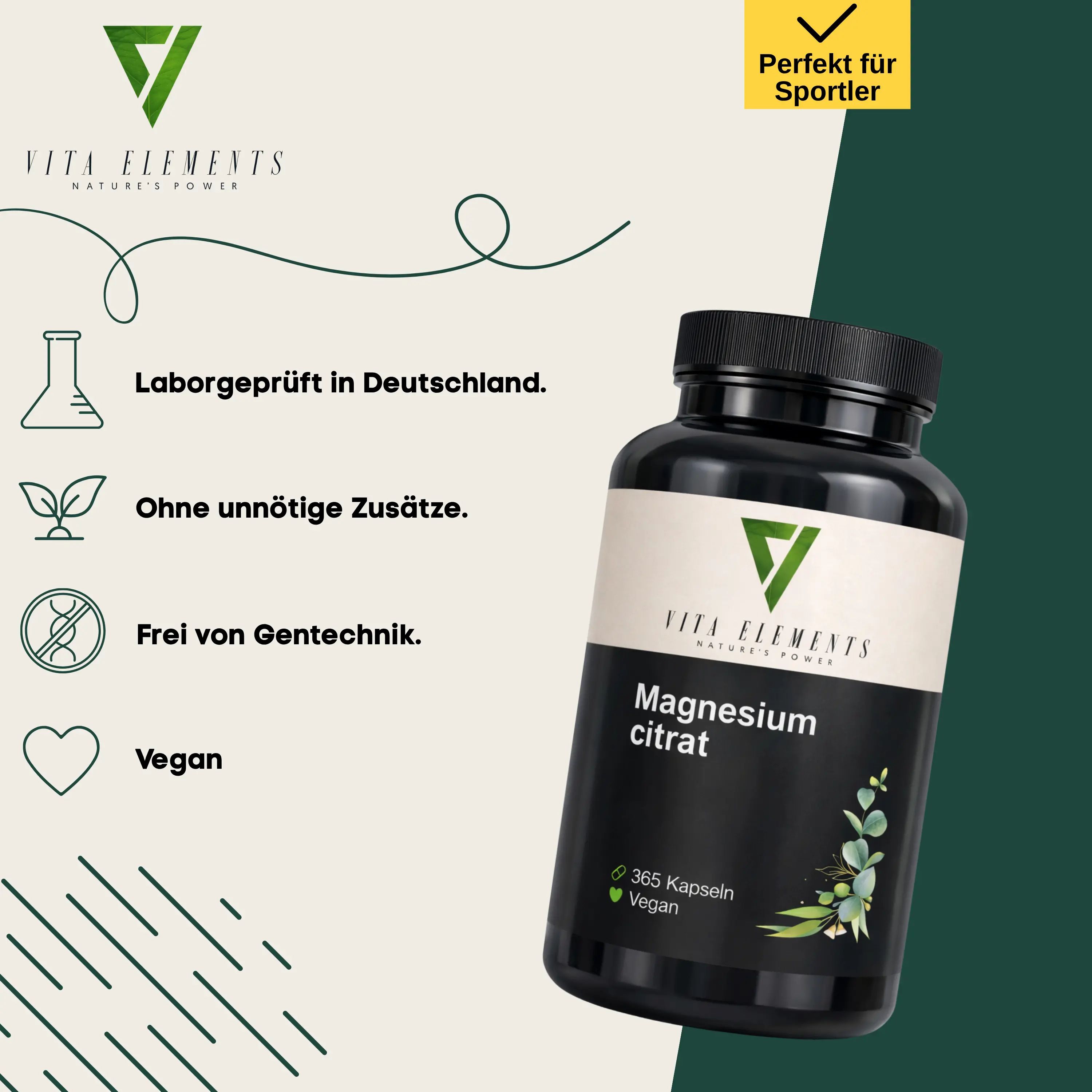 Vita Elements Capsule di citrato di magnesio