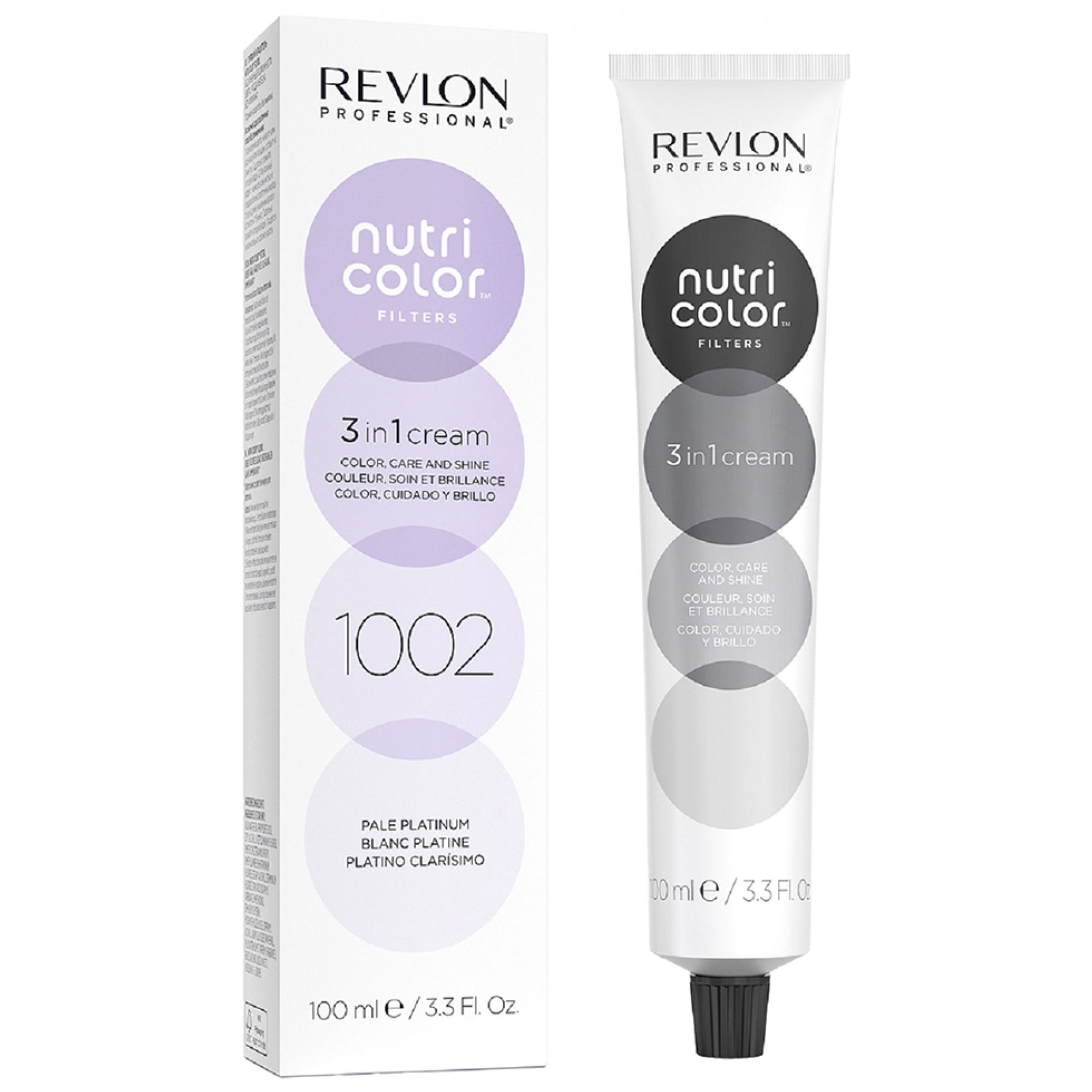 Revlon Nutri Color Filters 1002 Pale Platinum Tubo e scatola. 100ml.