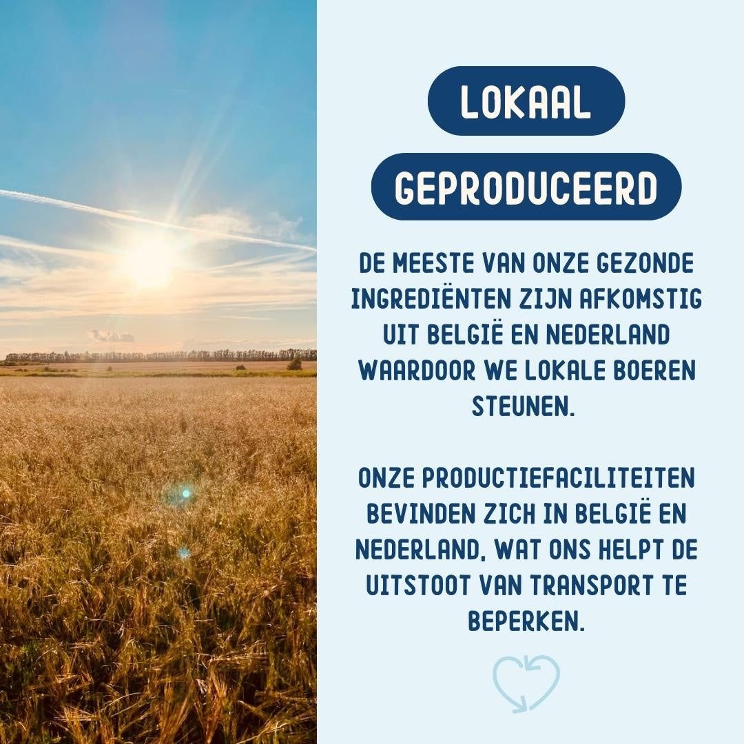 Produzione locale di prodotti Imby in Belgio e Paesi Bassi per sostenere gli agricoltori locali.