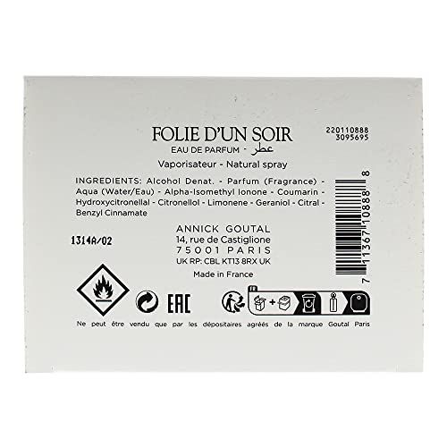 Retro della confezione. Nome del prodotto, ingredienti, indirizzo del produttore e avvertenze. Prodotto in Francia.