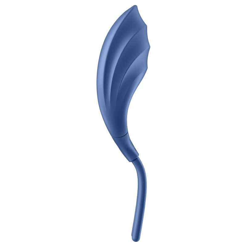 Satisfyer Swordsman Ring Vibrator blu, vista laterale.
