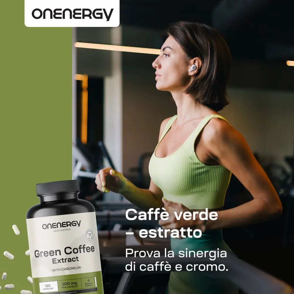 Tre flaconi "Green Coffee Extract" con capsule.