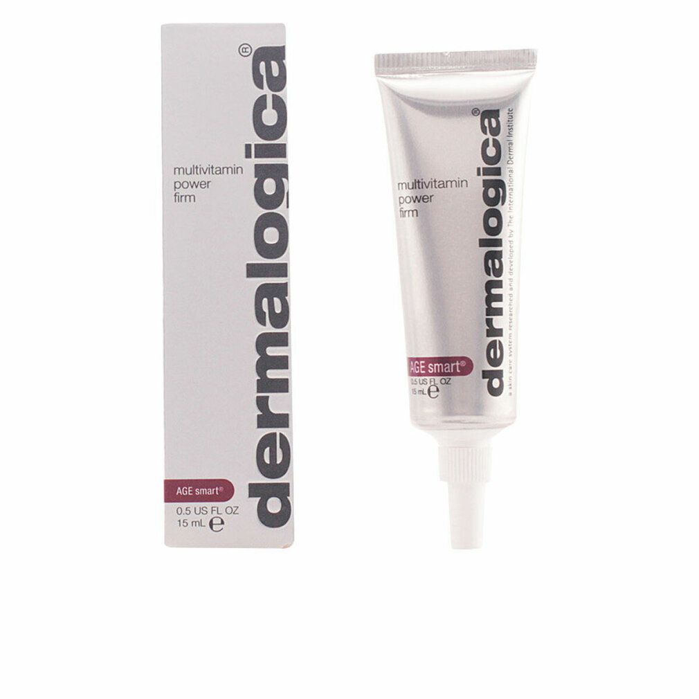 Tubo e confezione. Tubo argentato con applicatore bianco. Confezione bianca con scritta Dermalogica. Striscia rossa con AGE smart.