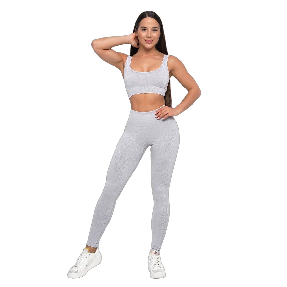 GymBeam Leggings da donna Lift Seamless a vita alta Grey