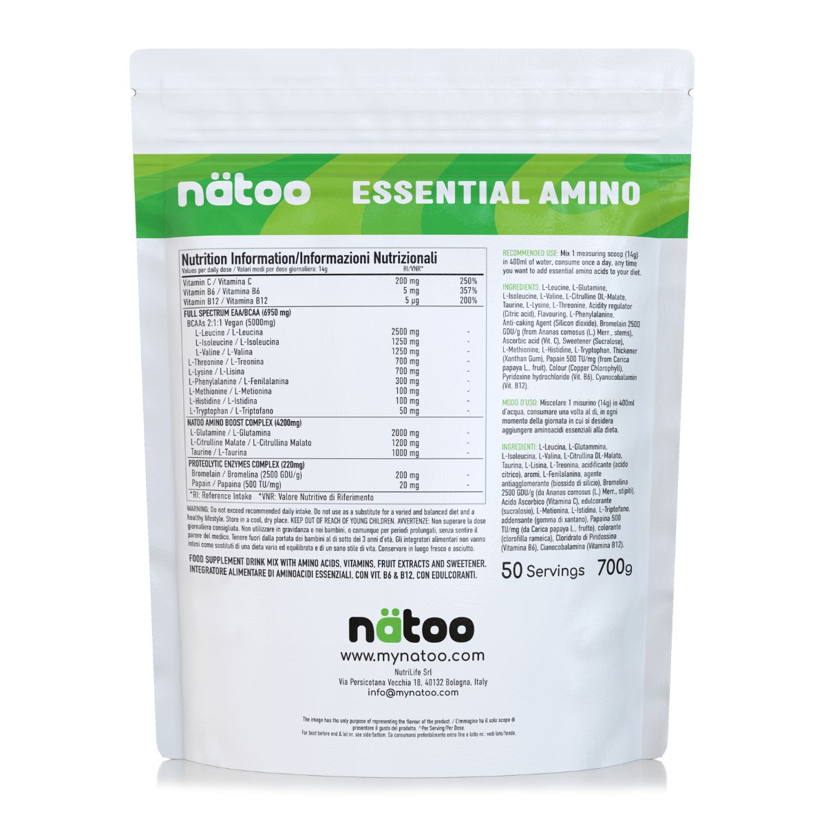 Natoo Essential Amino gusto Lemon Lime