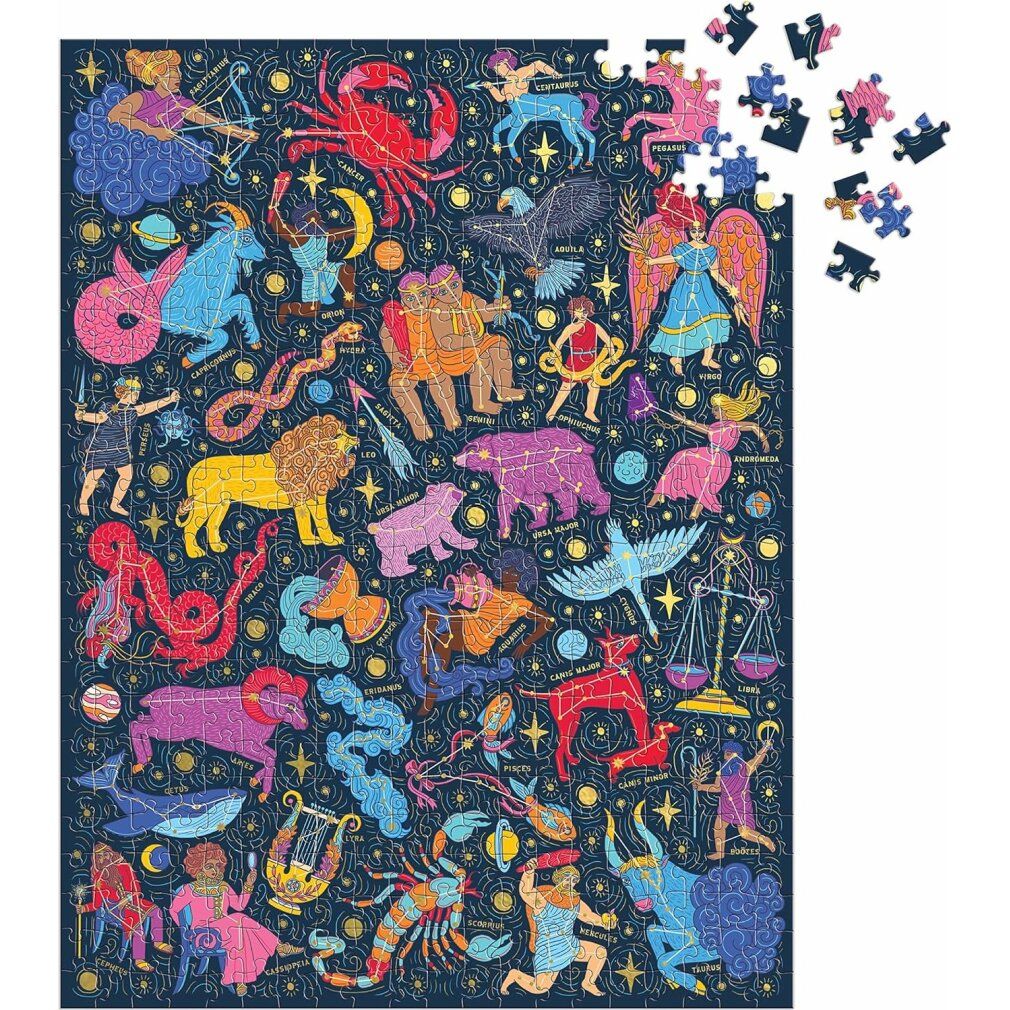 galison Puzzle delle costellazioni metalliche 101: Interpretazione delle stelle 500 pezzi