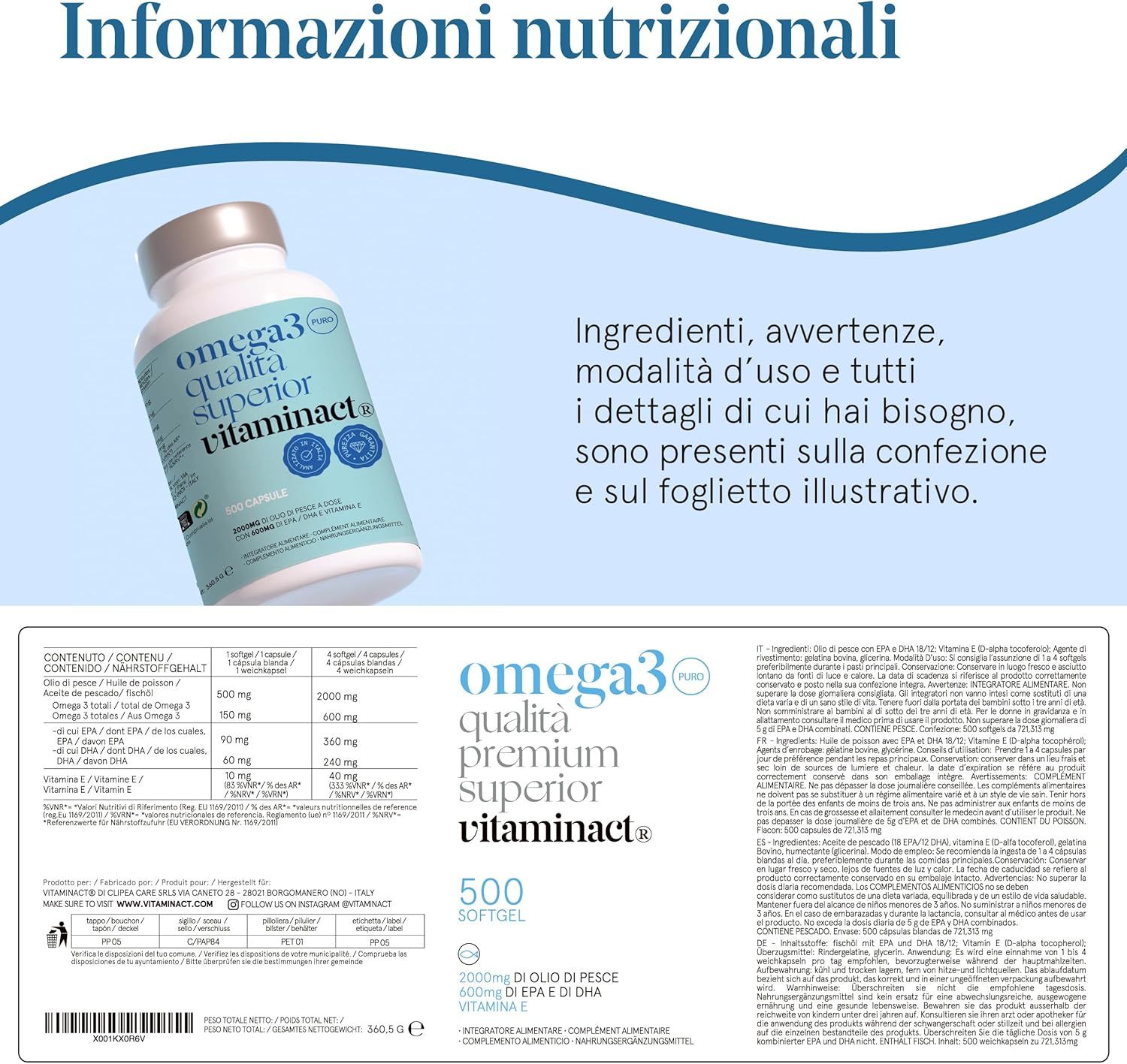 Vitaminact - Omega3 Qualità Superior