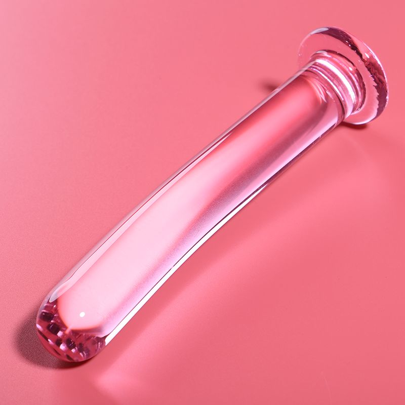 Modello 8 dildo borosilikatglas 14,5 x 2 cm rosa