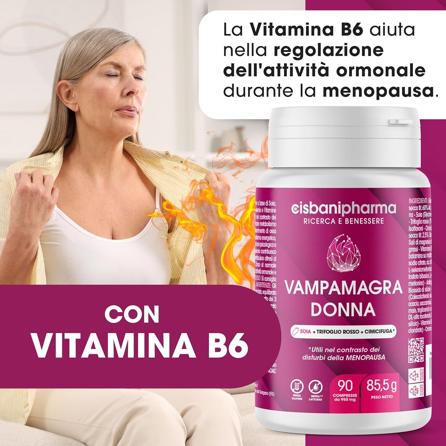 Cisbani Pharma Vampamagra - integratore ormonale per menopausa