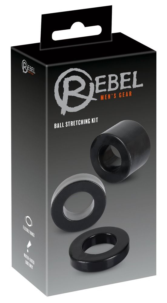 Set di anelli per testicoli Ball Stretching Kit, Rebel