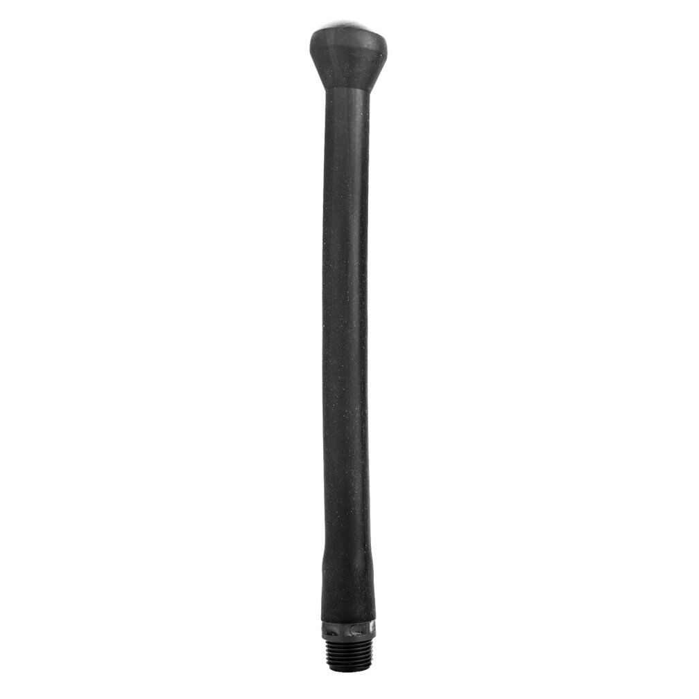 Accessorio per doccia anale in silicone nero. Stelo cilindrico, estremità arrotondata e attacco filettato.