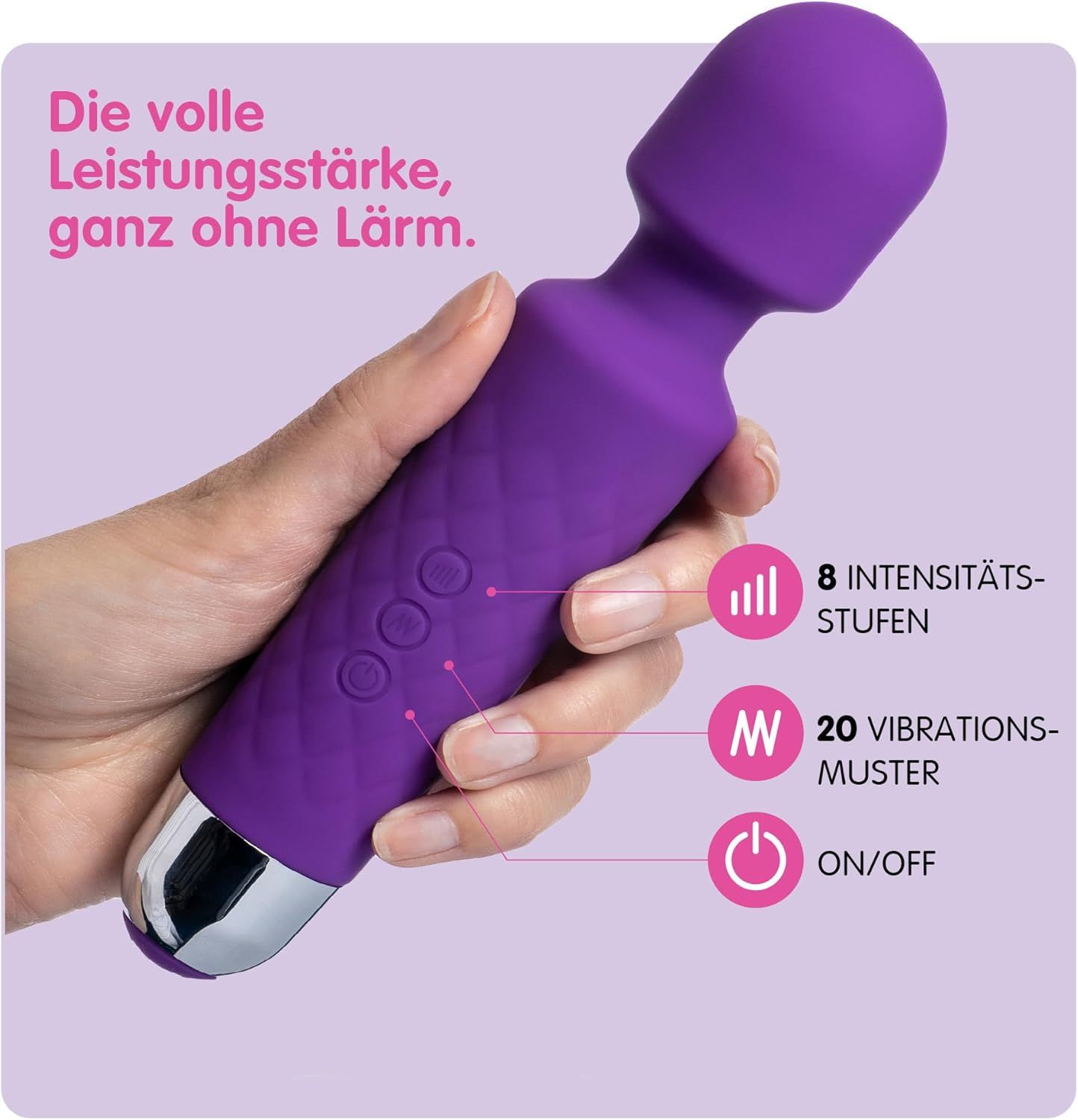 Oliver James Vibratore per donne – Silenzioso e potente, colore lilla