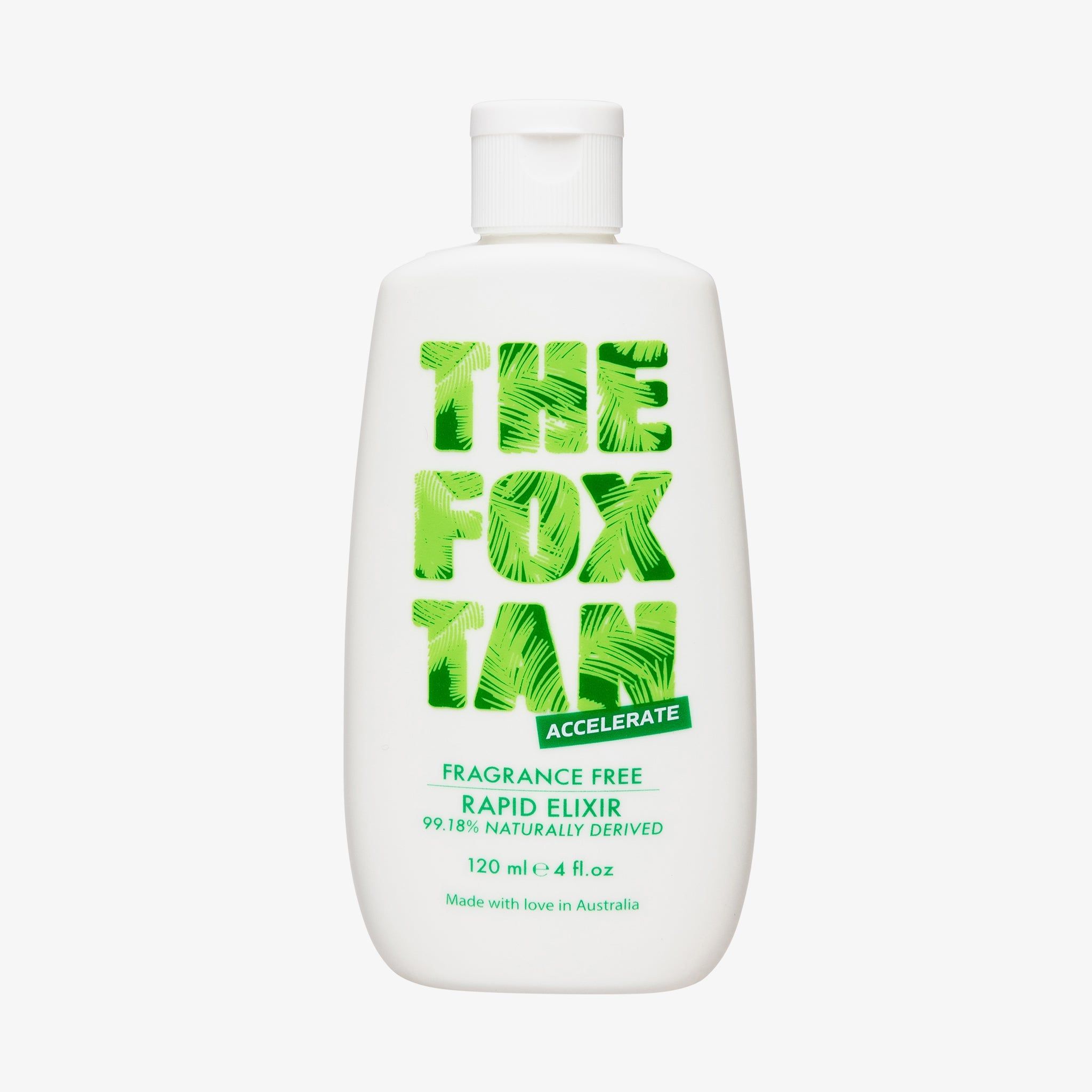 The Fox Tan Fragrance Free Rapid Tanning Elixir, Melanin Booster, abbronzatura rapida, 120ml