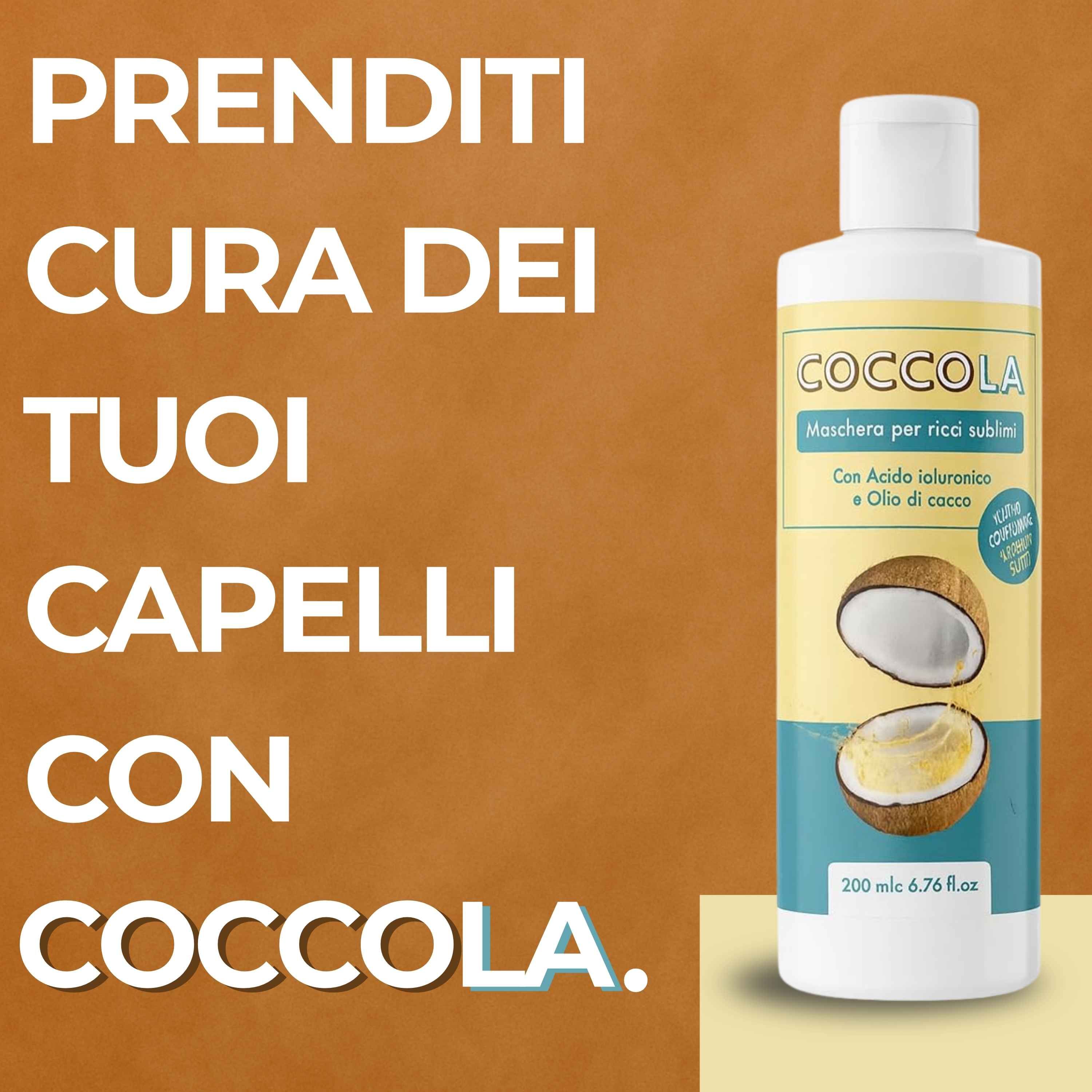 Aloha Labs Coccola - Maschera Capelli per Ricci Sublimi con Acido Ialuronico e Olio di Cocco