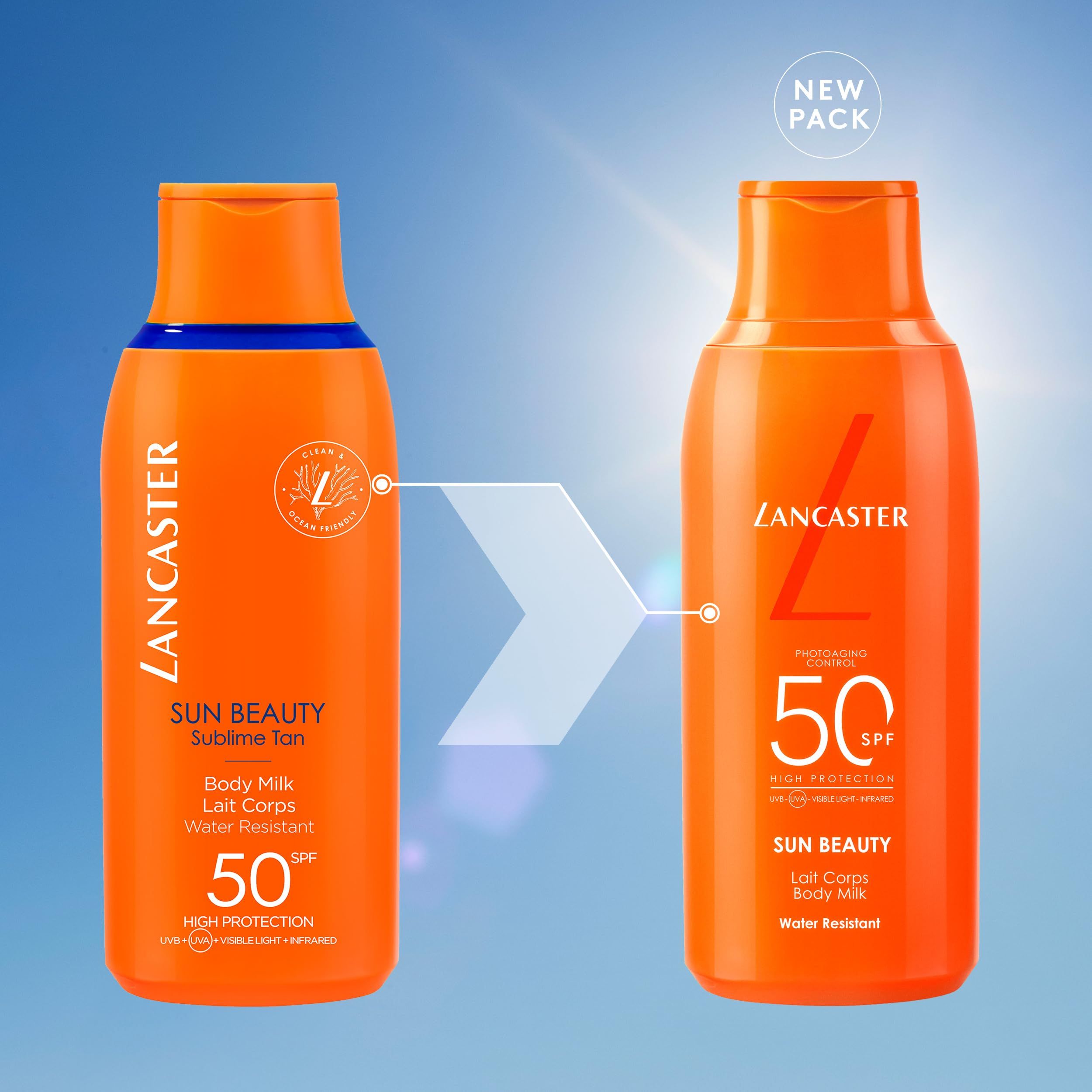 Latte Solare Corpo Lancaster SPF50 - Protezione Ultra Leggera e Resistente all'Acqua