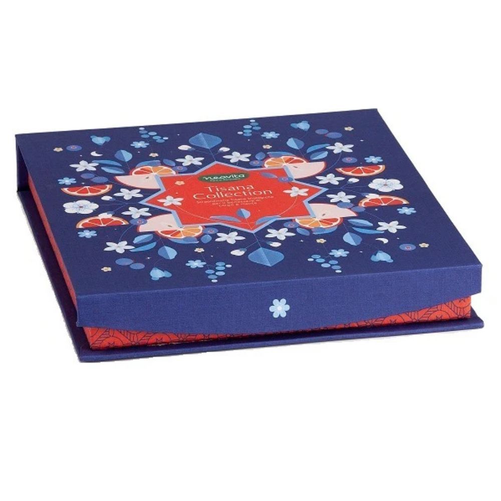 Neavita - Cofanetto BIO Blu 9 scomparti con 27 Tisane in filtro assortite