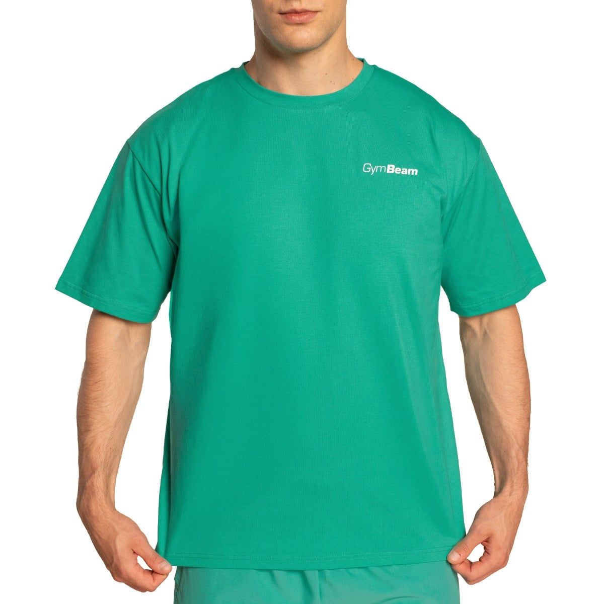 GymBeam T-shirt uomo oversize Limitless Lagoon