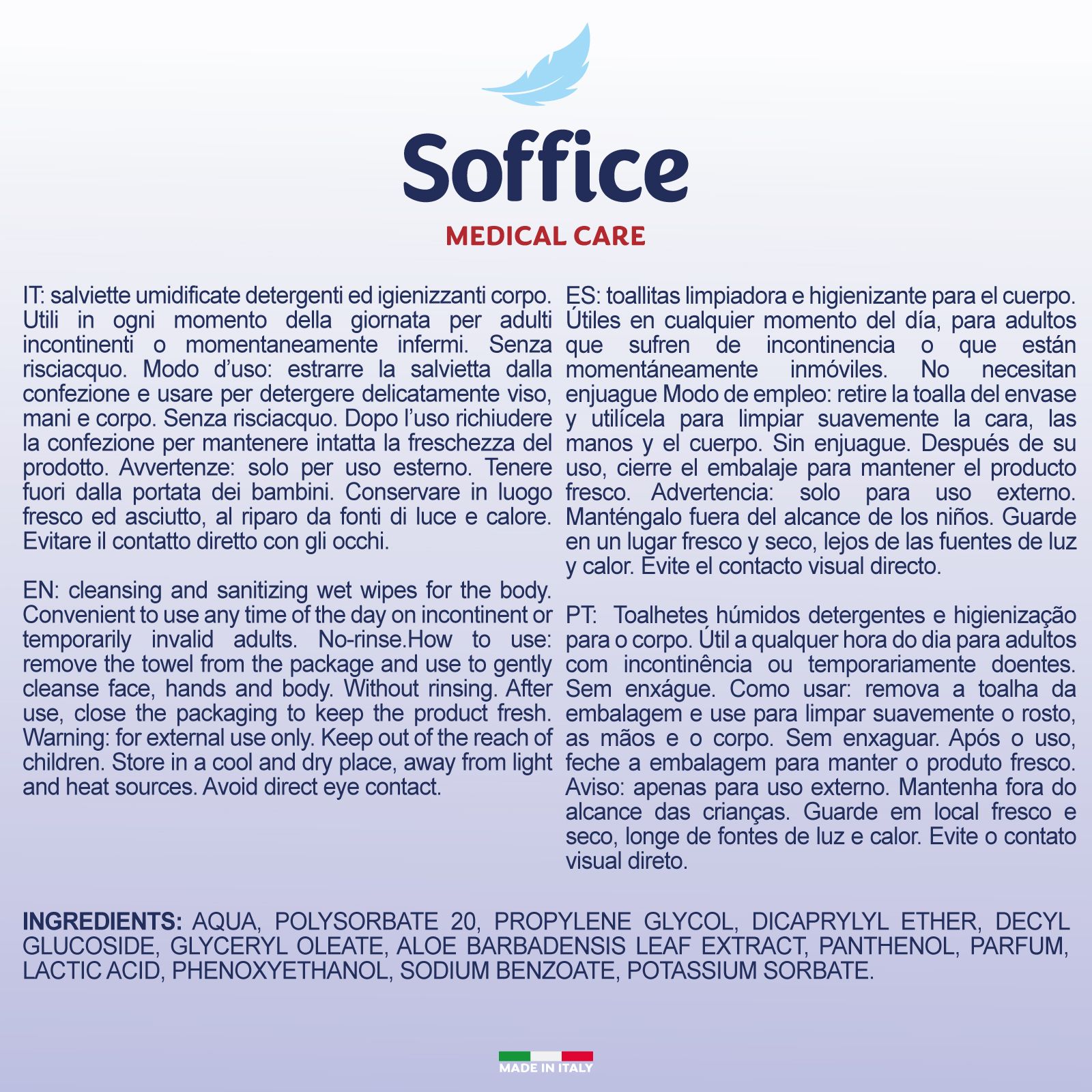 Salviette Rinfrescanti Multiuso per Adulti - 288 Salviette in 12 Confezioni
