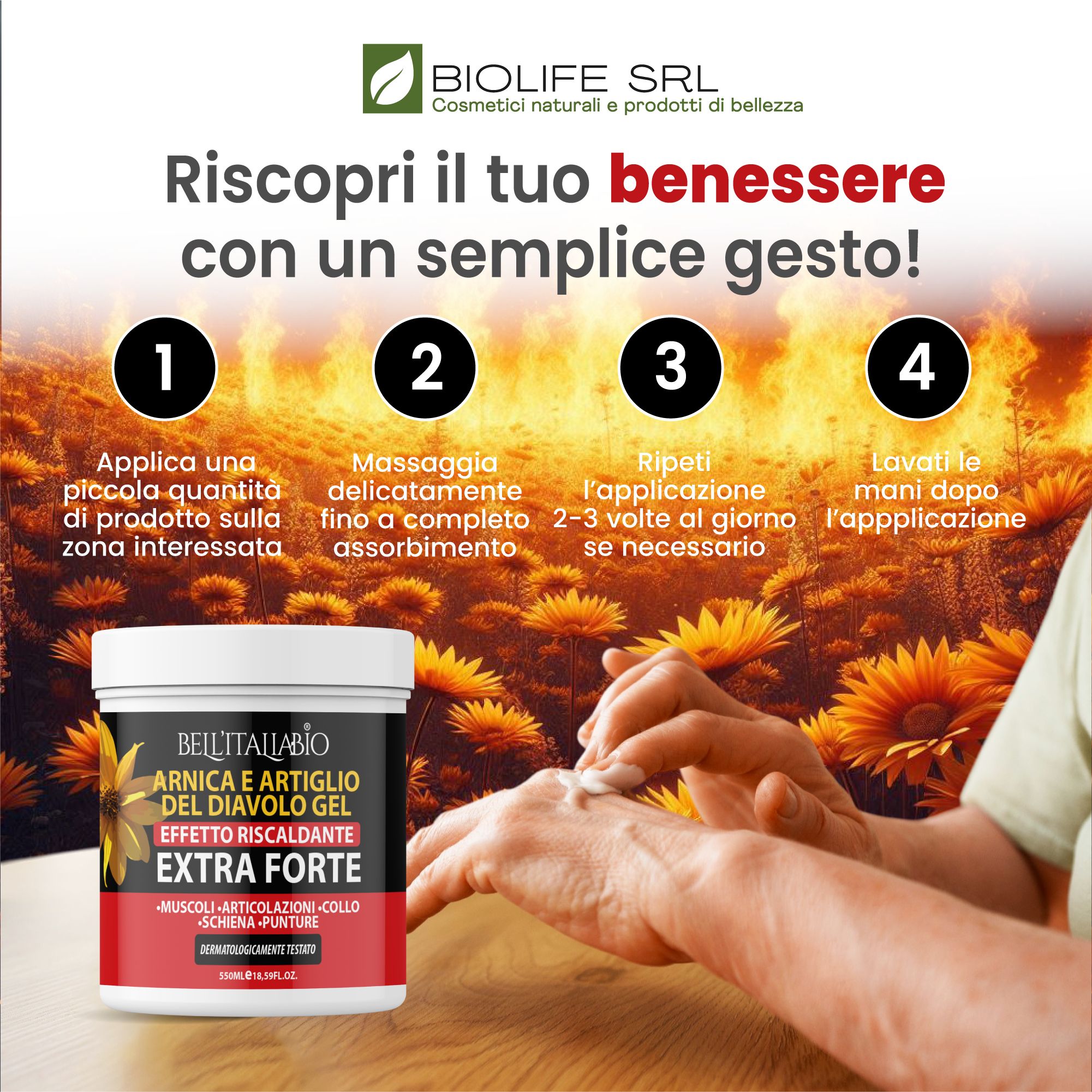 Arnica e Artiglio del Diavolo Gel Riscaldante Extra Forte 550ml